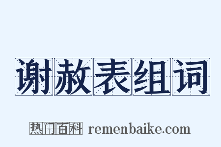 谢赦表组词是什么意思的图片